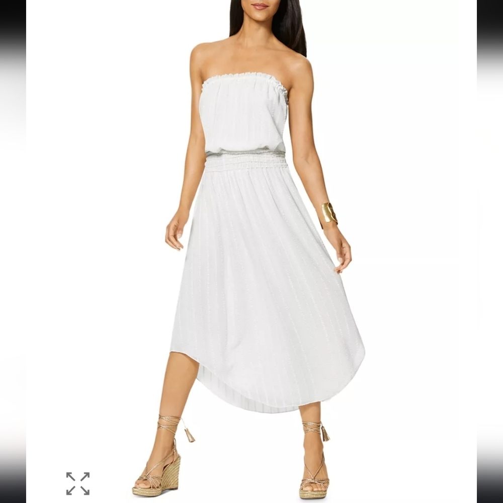 Ramy Brook Karlina Strapless Smocked Waist Dress